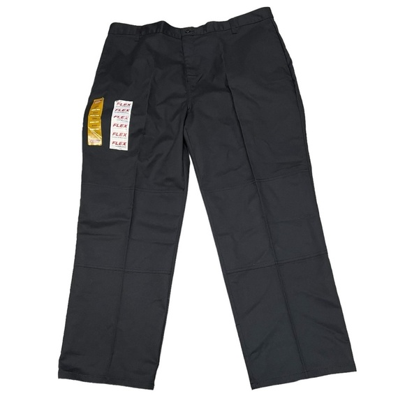 Dickies Black Relaxed Fit Double Knee Work Pants Size 40 X 30 - Picture 2 of 9